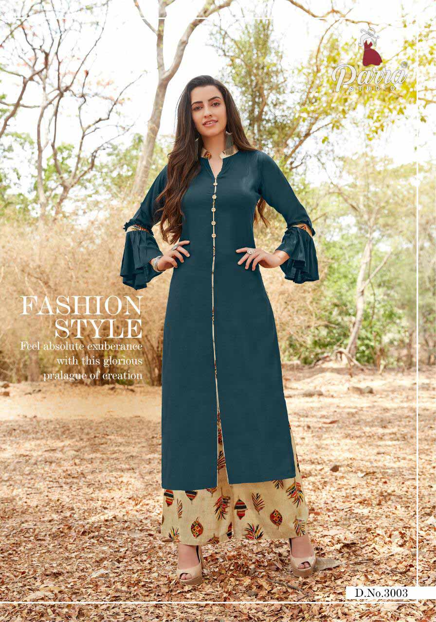 Zurri Vol-3 Parra Studio Rayon Palazzo Wholesale Kurti Zurri Vol-3 Parra Studio Rayon Palazzo Wholesale Kurti